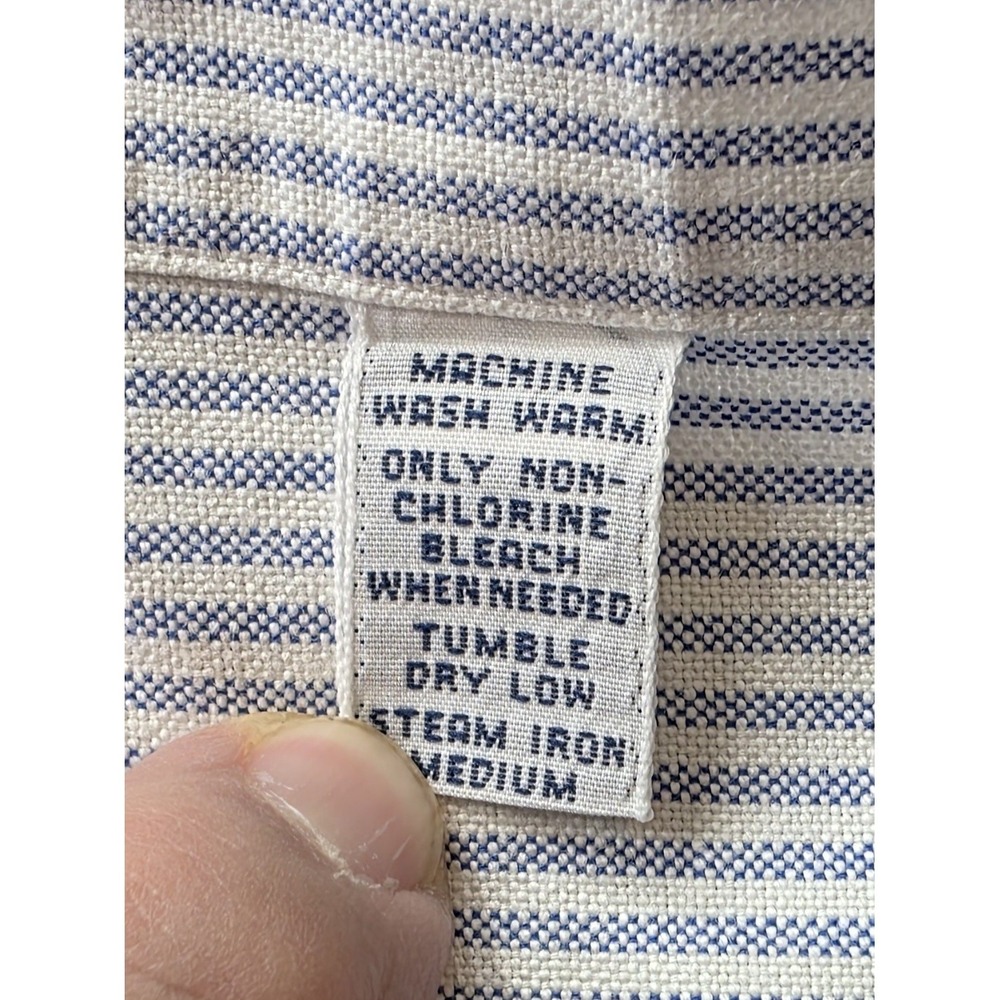 Ralph Lauren Blake Men's Light Blue Gingham Pinstripe Short Sleeve.Shirt. Size L - Picture 7 of 7
